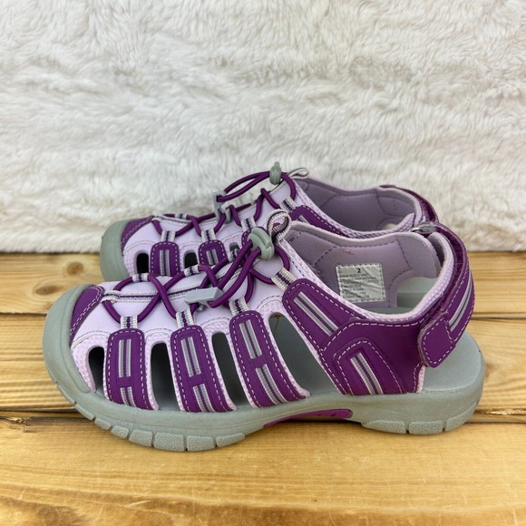 Khombu Girls Sizes 1 2 4 Hiking Water Shoes Sandals Closed Toe Purple Outdoor - Picture 5 of 14
